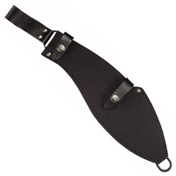 Two snaps hold the knife securely in the sheath.
